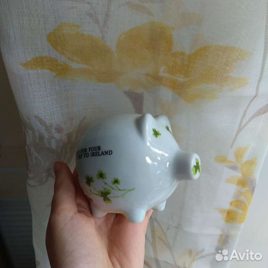Копилка из Ирландии свинья фарфор 10 на 8,5 см