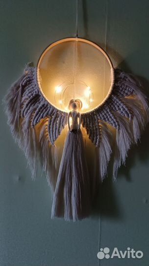 Панно ангел макраме