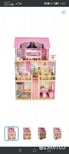 Кукольный домик для барби с мебелью