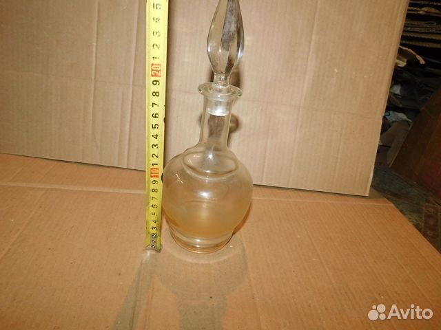 Старинный, стеклянный, водочный графин СССР