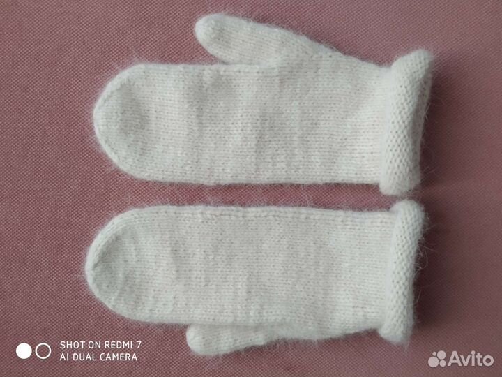 Варежки из пуха норки