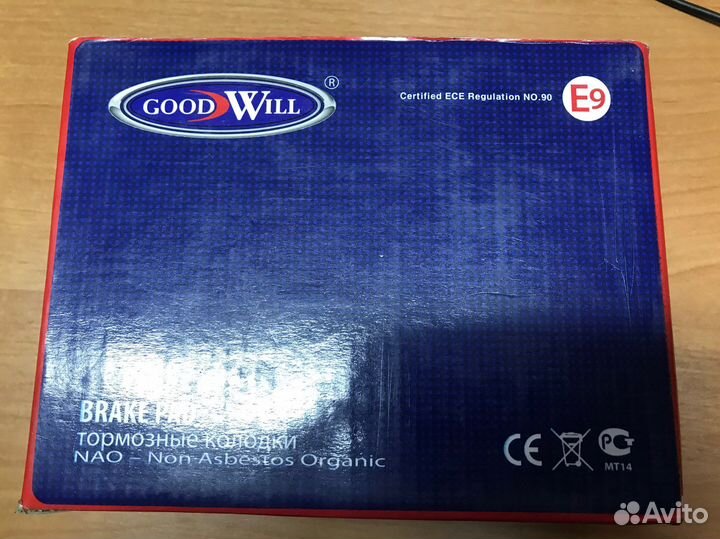 Колодки передние goodwill 1016F subaru impreza