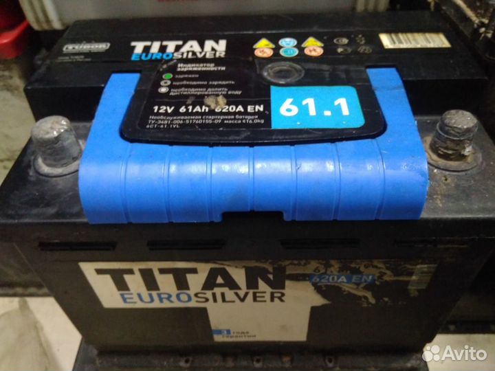 61 Ач аккумулятор б/у Titan Euro Silver 61.1