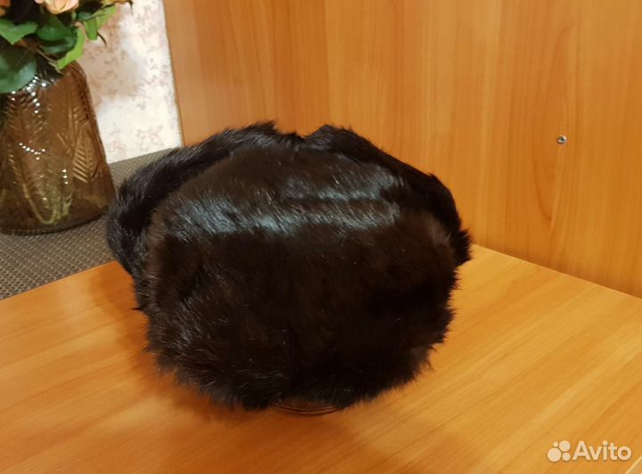 Классическая шапка - ушанка из шубного кролика