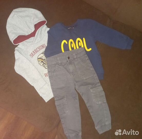 Джинсы и толстовки для мальчика 92