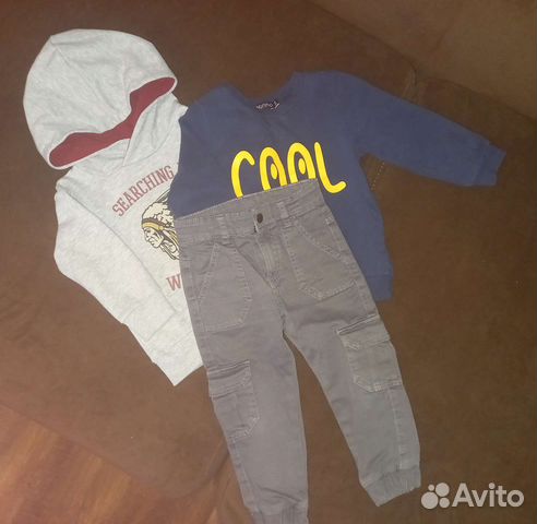 Джинсы и толстовки для мальчика 92