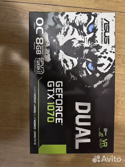 Видеокарта Nvidia GeForce GTX 1070 asus Dual