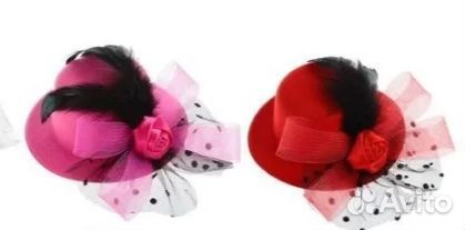 Шляпки мини на зажимах и ободках