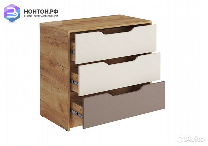 Комод Rich дуб крафт золотой / миндаль / глиняный