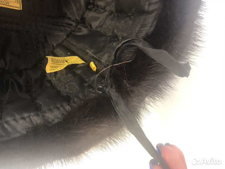 Шапка ушанка норковая