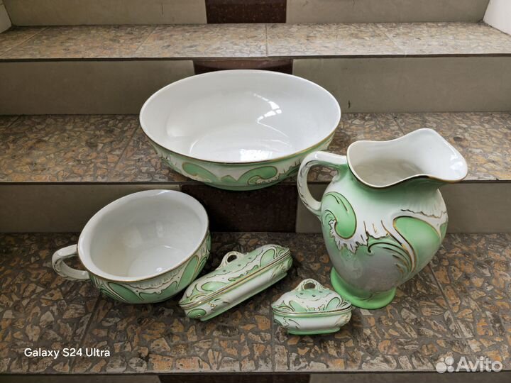 Набор Умывальник рукомойник 1930х Бельгия