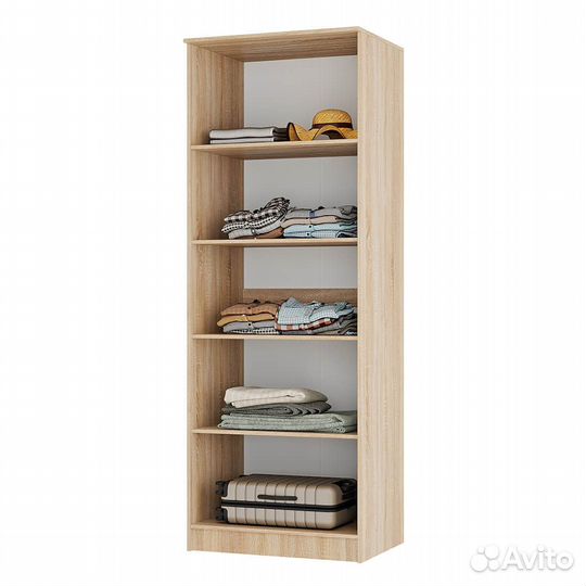 Сакура шкаф пл.бельев. 2-х ств. + зеркало (Сонома