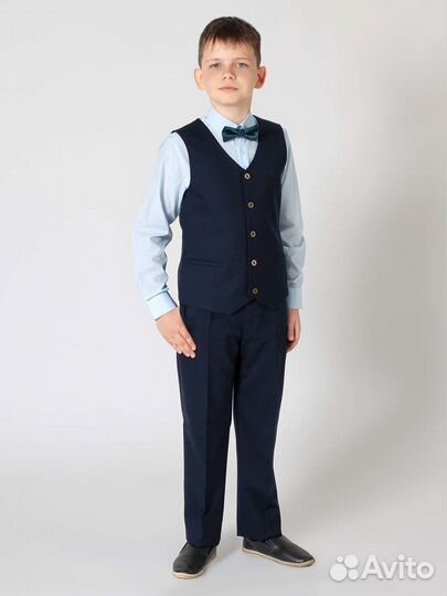 Костюм школьный Пеплос брюки+жилет