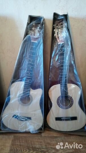Гитара 6 струн светлый лак новая выбор
