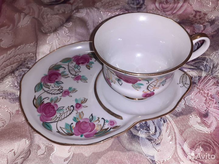 Чайная пара фарфоровая производство дулево