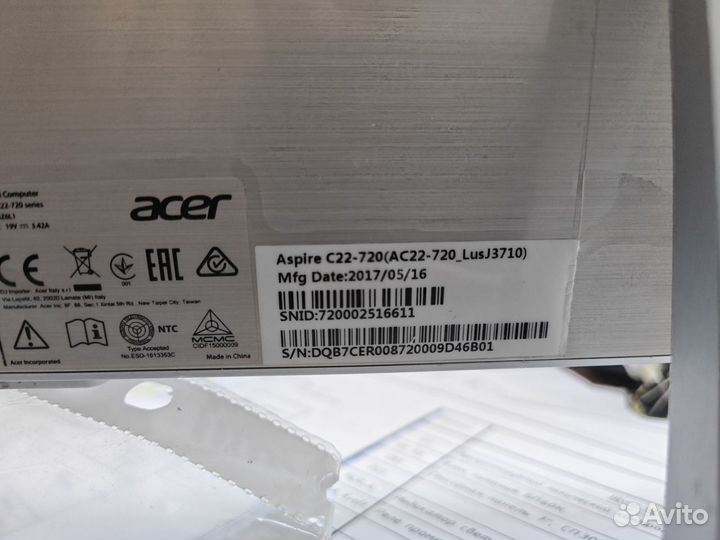 Матрица acer aspire c22-720