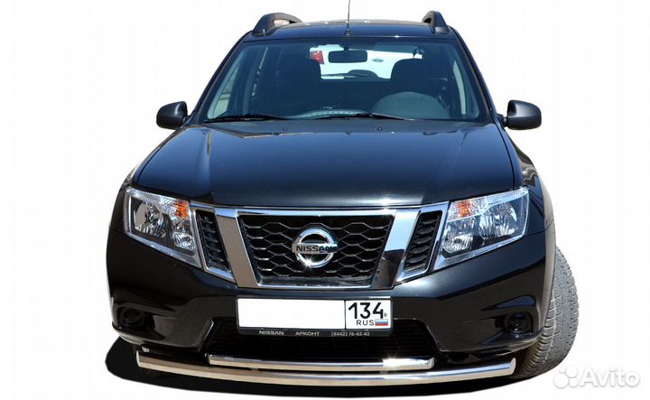 Защита бампера перед двойная Nissan Terrano 2015г