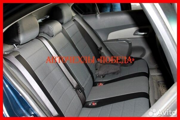 Чехлы Chevrolet Cobalt из экокожи чёрно-серые