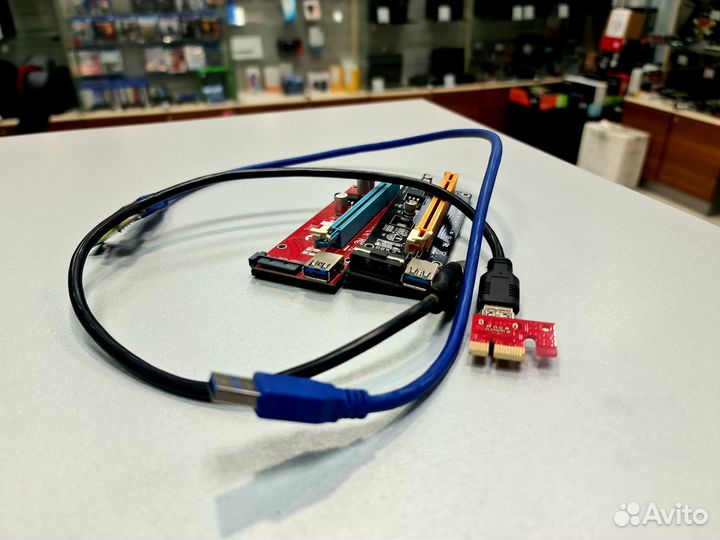 Райзер для видеокарты SATA, Molex