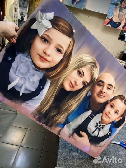 Портрет по фото, картина на холсте