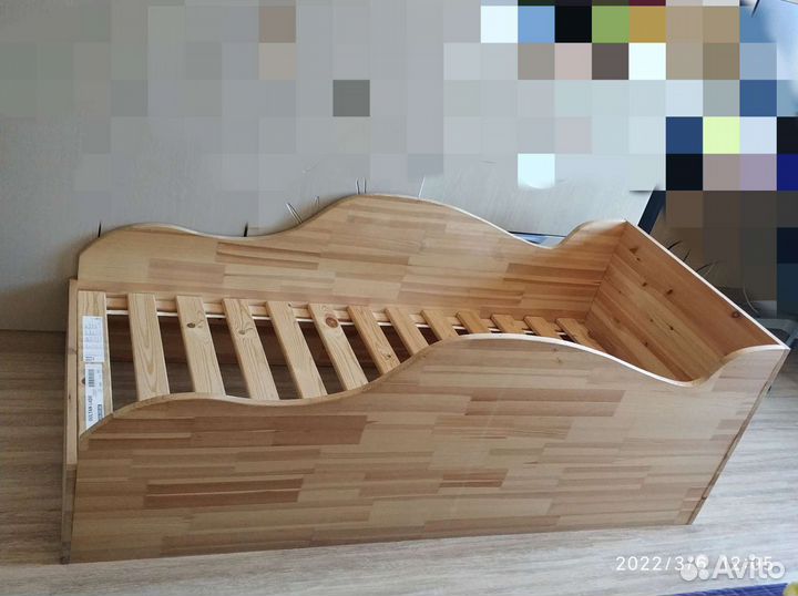 Детская кровать 70 160 из нат. дерева с матрасом