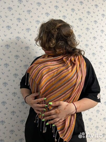 Шарф шерстяной индийский