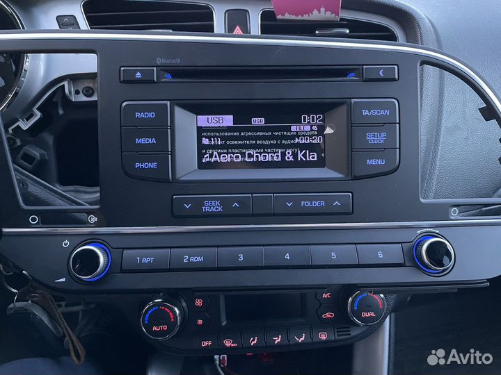 Штатная магнитола на hyundai elantra 6