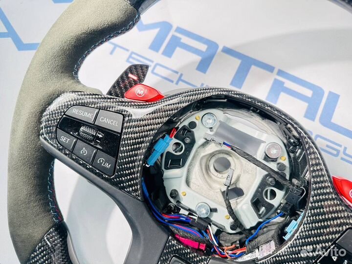 Руль BMW G серий с подогревом алькантара карбон