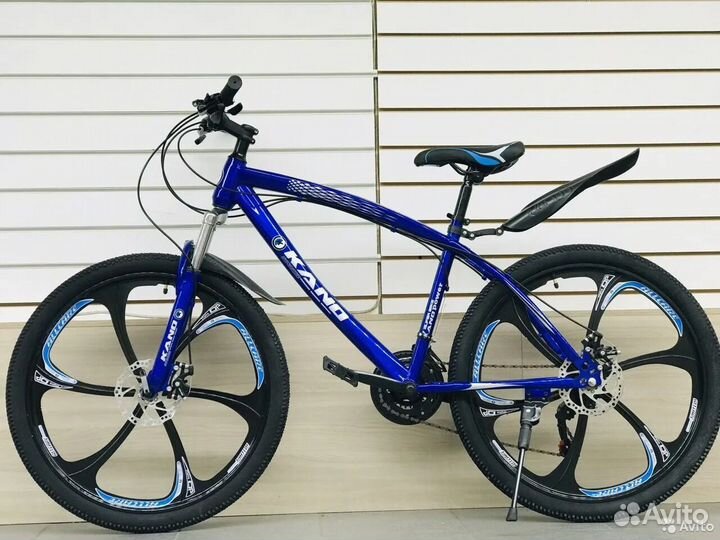 Велосипед с литыми дисками Синий новый