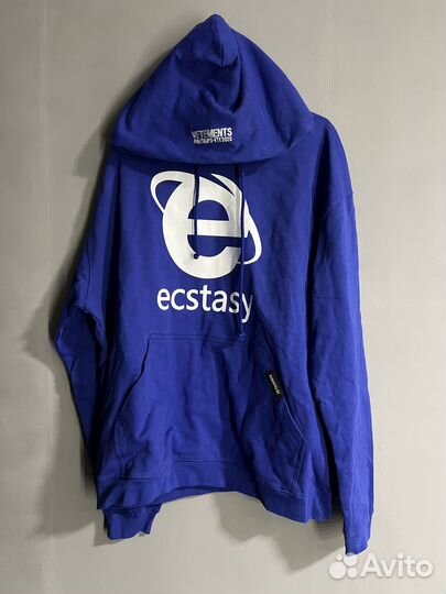 Vetements Ecstasy Blue Hoodie Худи
