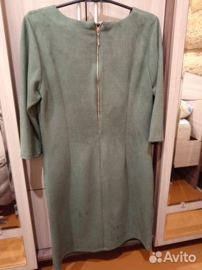 Замшевое женское платье