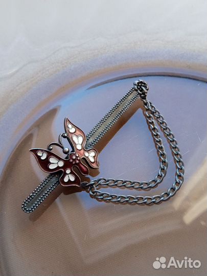 Брошь бабочка СССР