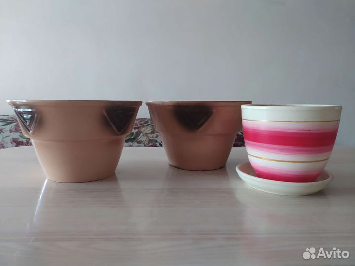 Горшок керамический 3 шт