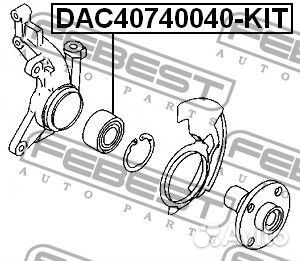 Подшипник ступичный передний 40x74x40