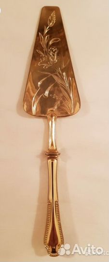 Лопатка сервировочная позолота винтаж