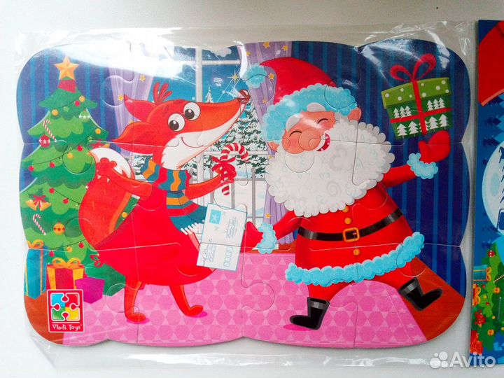 Пазлы магнитные новогодние на магните на Новый год