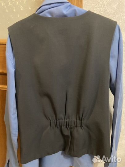 Жилет в клетку школьный на мальчика