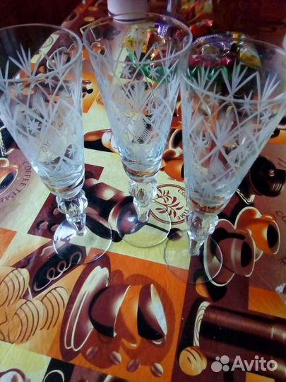 Хрустальные вазы СССР, фужеры, бокалы, рюмки