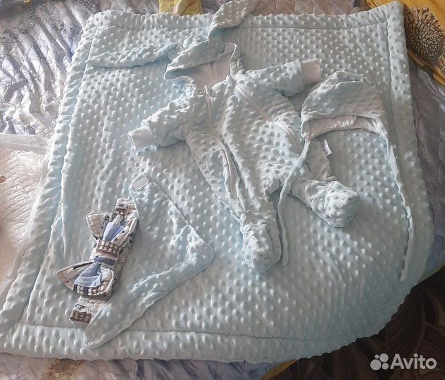 Конверт на выписку для мальчика осенний