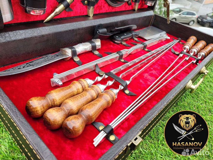 Набор шампуров подарочный