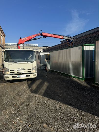 Бортовой грузовик Isuzu NPR75L-M с КМУ FASSI, 2015