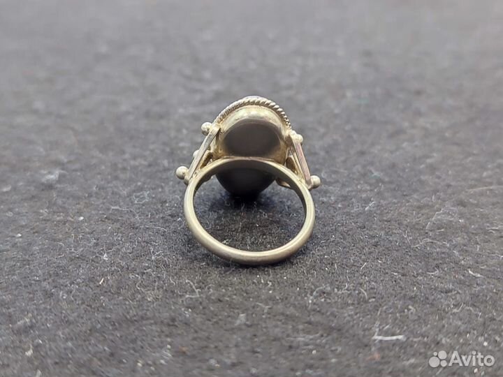 Кольцо мельхиоровое под янтарь размер 17
