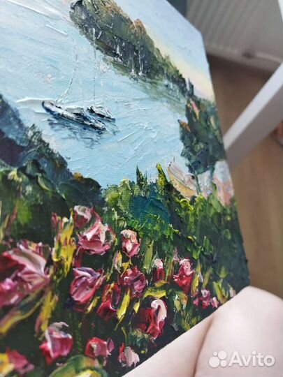 Картина море мазками масло