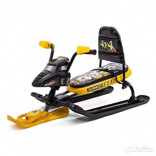 Детский снегокат со спинкой