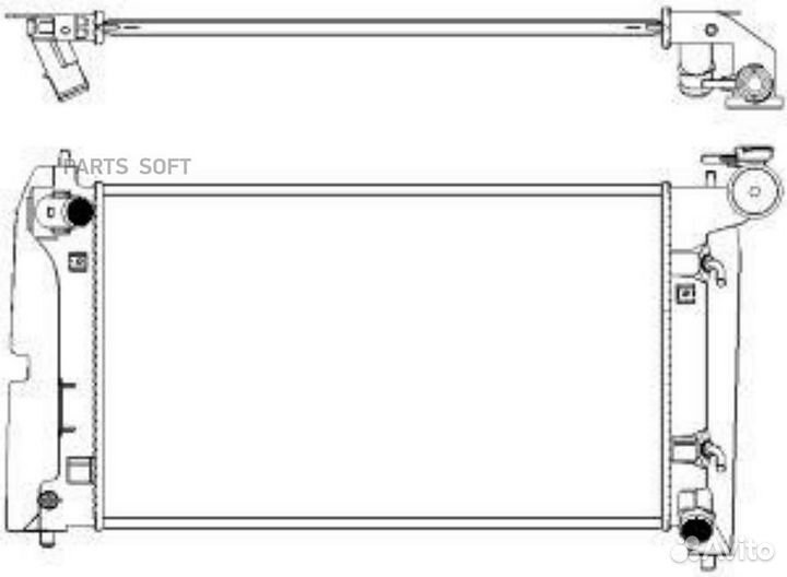 Радиатор охлаждения Тойота Королла 2004
