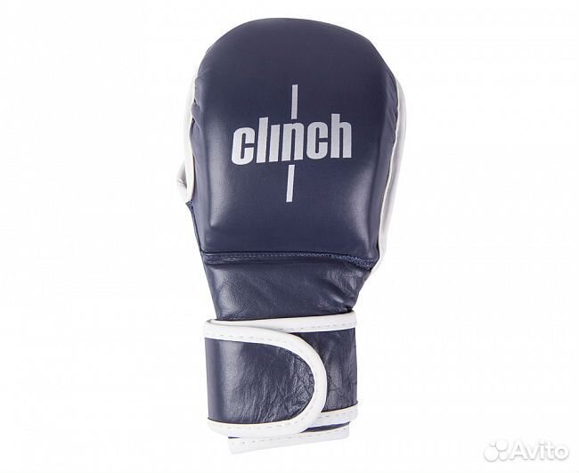 Перчатки для мма Clinch Union кожа синие (L)