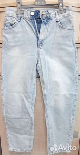Джинсы для девочки, серые-проданы, 134-140