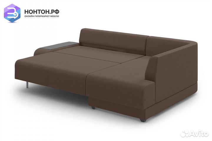 Угловой диван пума Консул коричневый
