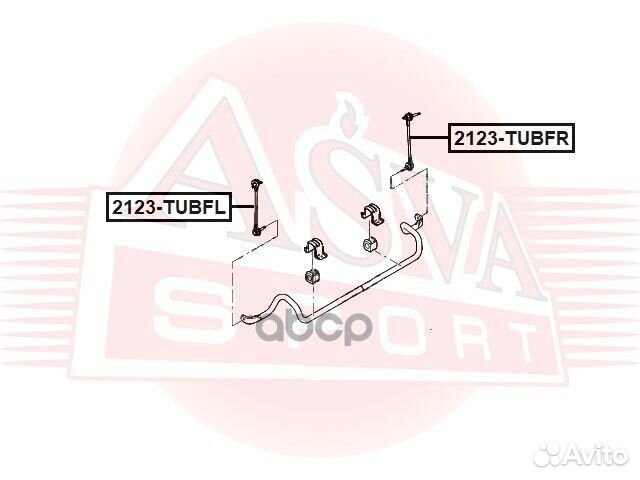 2123-tubfl asva тяга стабилизатора 2123-tubfl asva