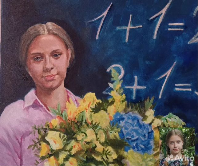 Портрет по фото на заказ. Полностью ручная работа